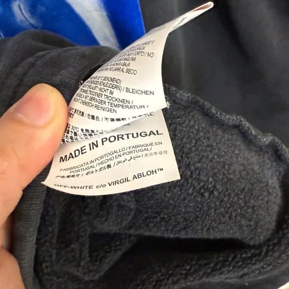 Off White Funnel Neck Sweatshirt tee FW19 in Black S Virgil Abloh - Picture 10 of 11